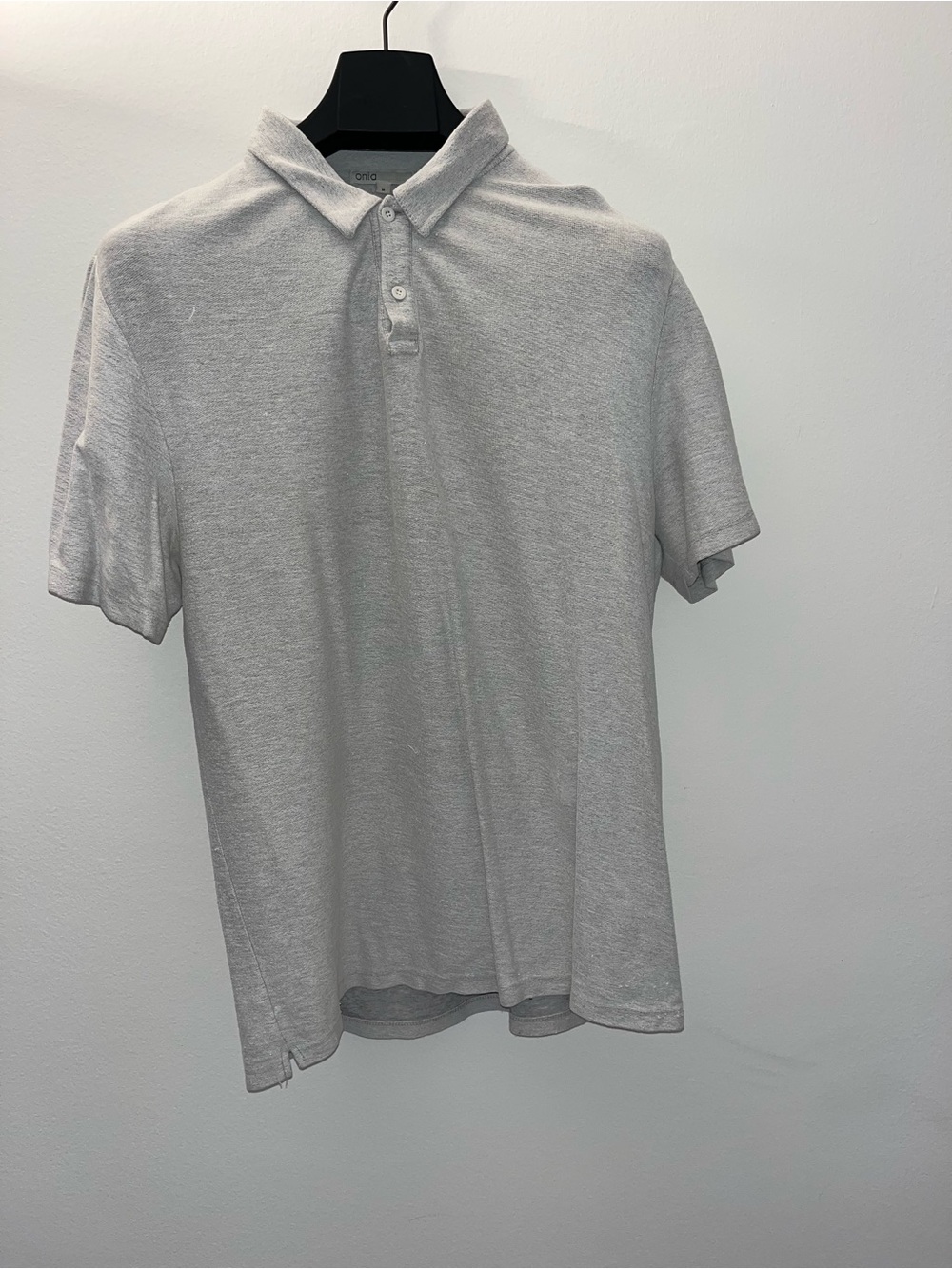 Onia Grey Terry Polo